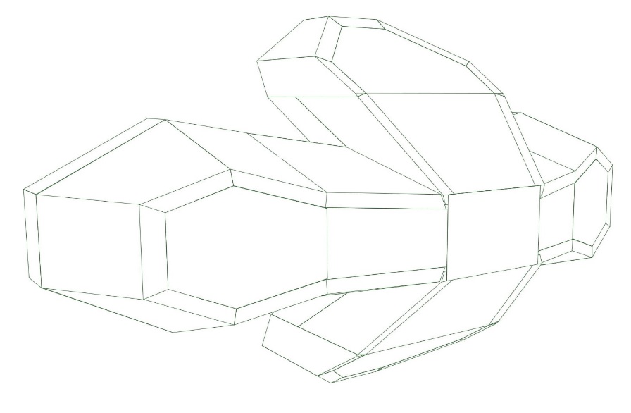 Model 208 — cabinet design illustration, view 2