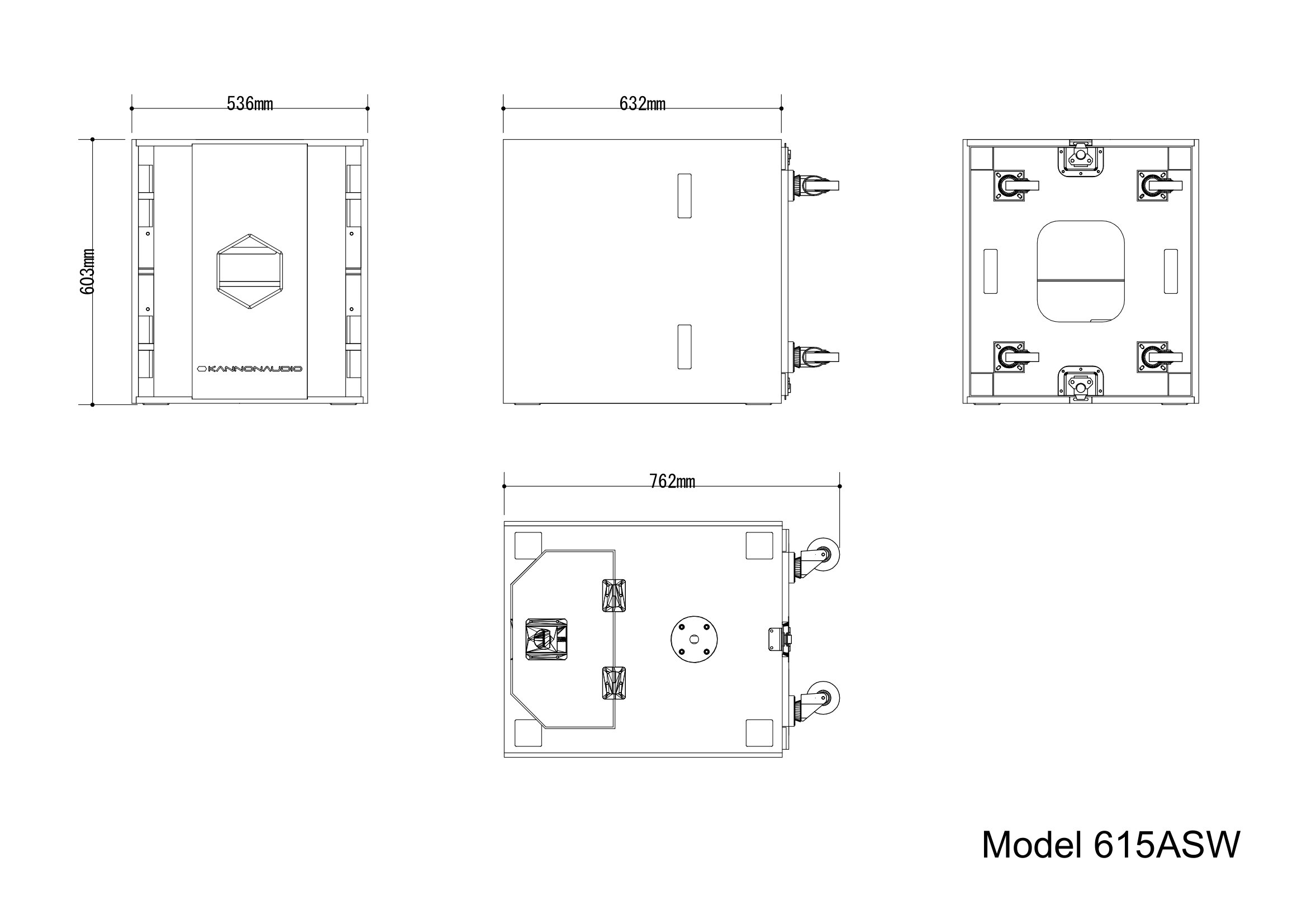 Model 615ASW — technical drawing, view 6