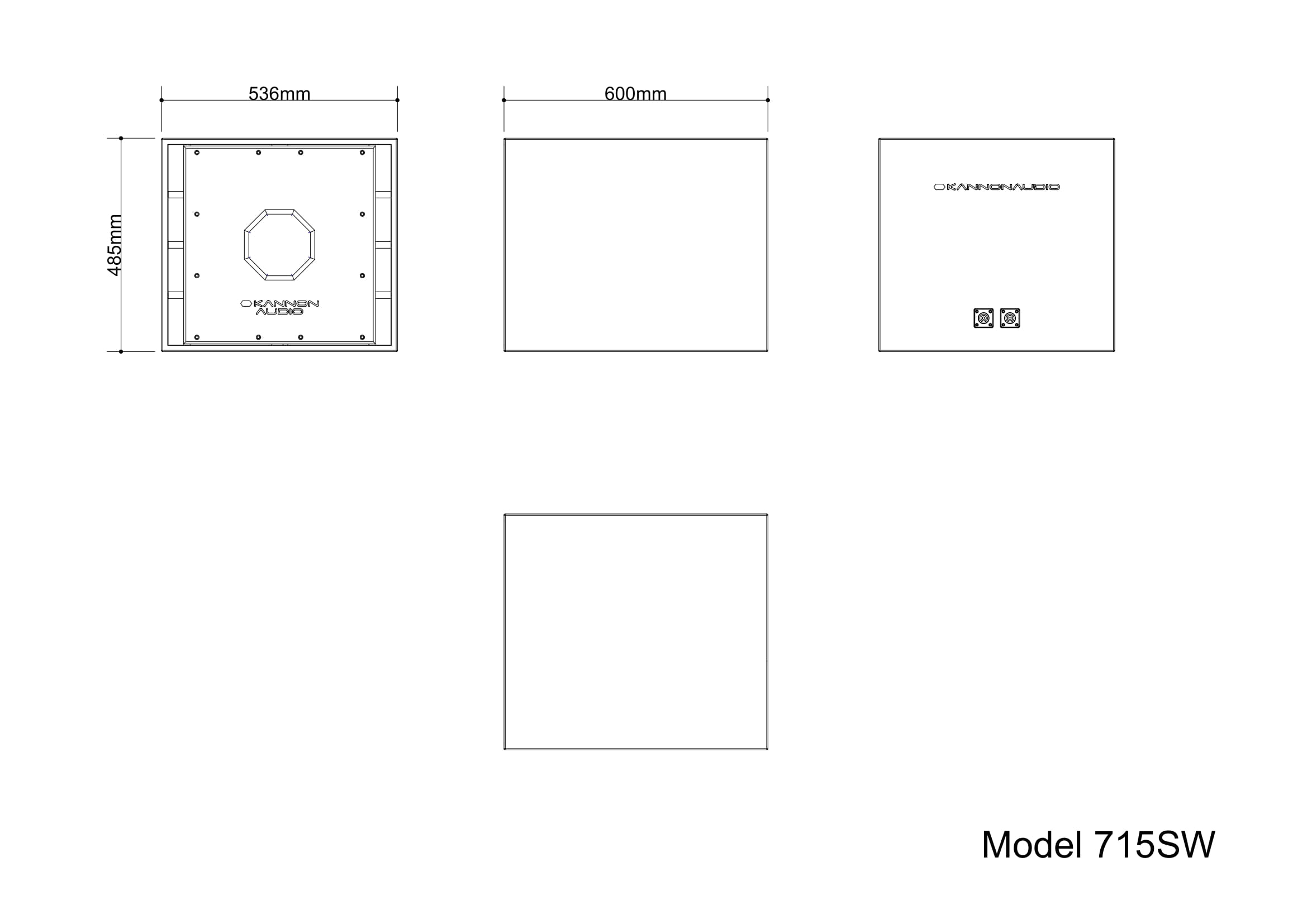 Model 715SW — technical drawing, view 3