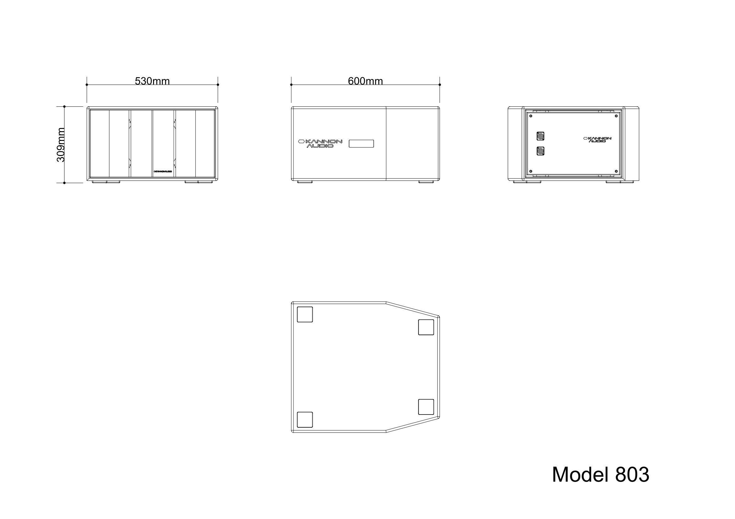 Model 803 — technical drawing, view 3