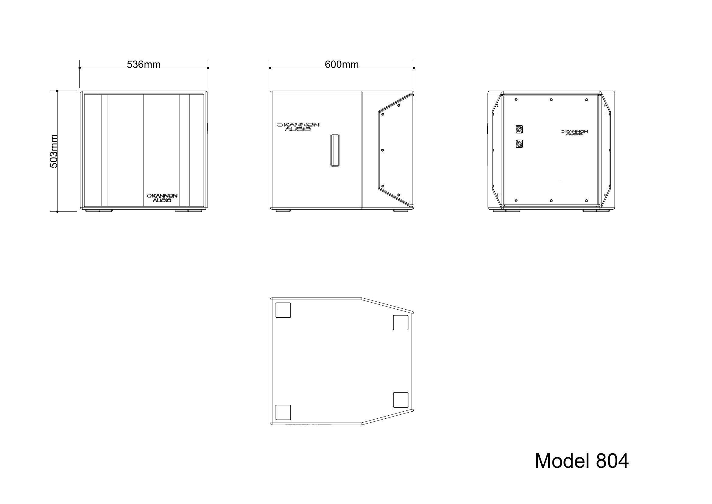 Model 804 — technical drawing, view 3